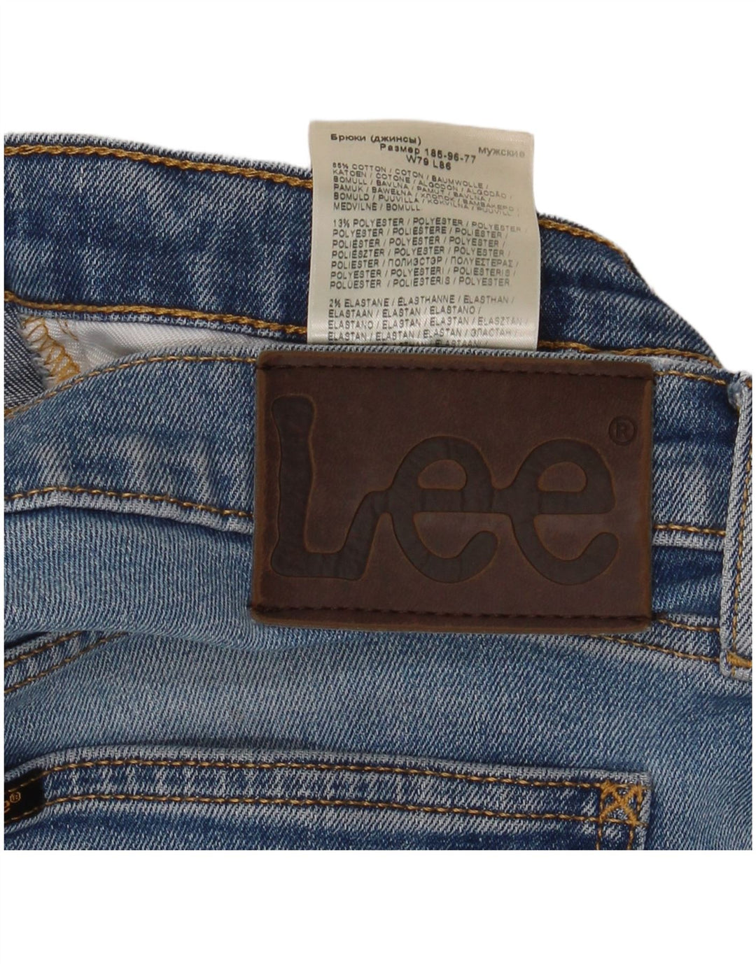 Lee Mens Luke Tapered Jeans Slim W31 L34 Azul Algodão