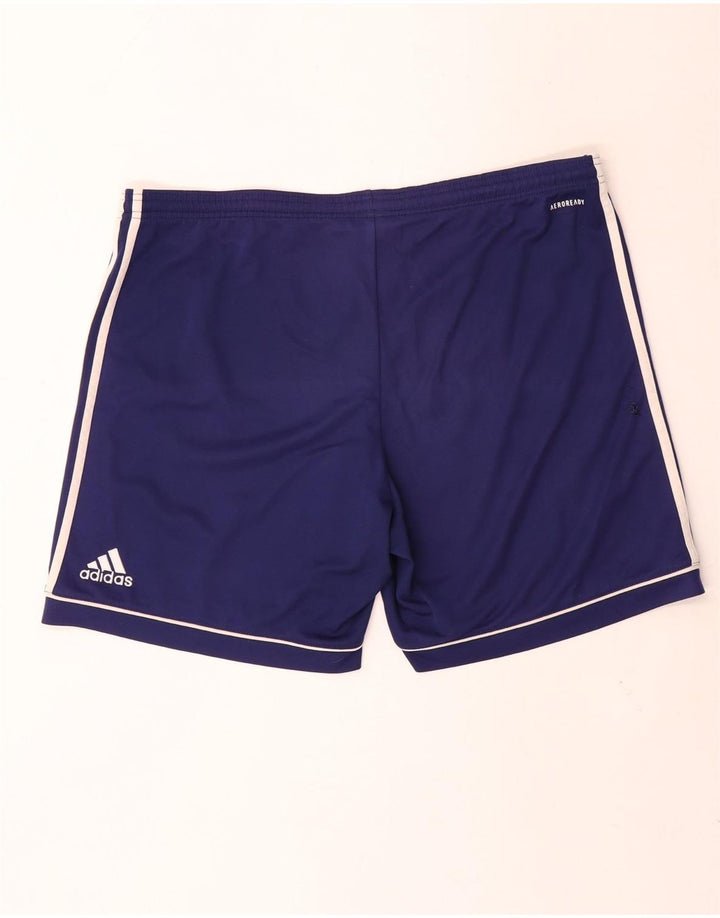 Shorts esportivos masculinos Adidas Aeroready grandes poliéster azul marinho