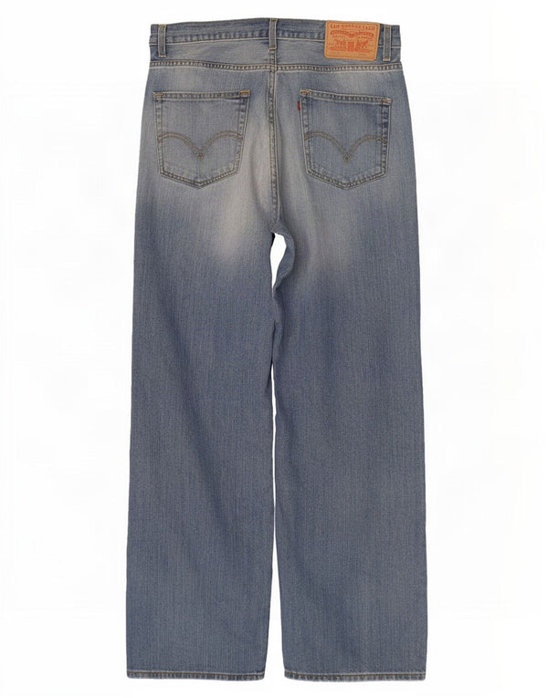 Levi's Masculino 569 Straight Loose Jeans W36 L34 Azul Algodão