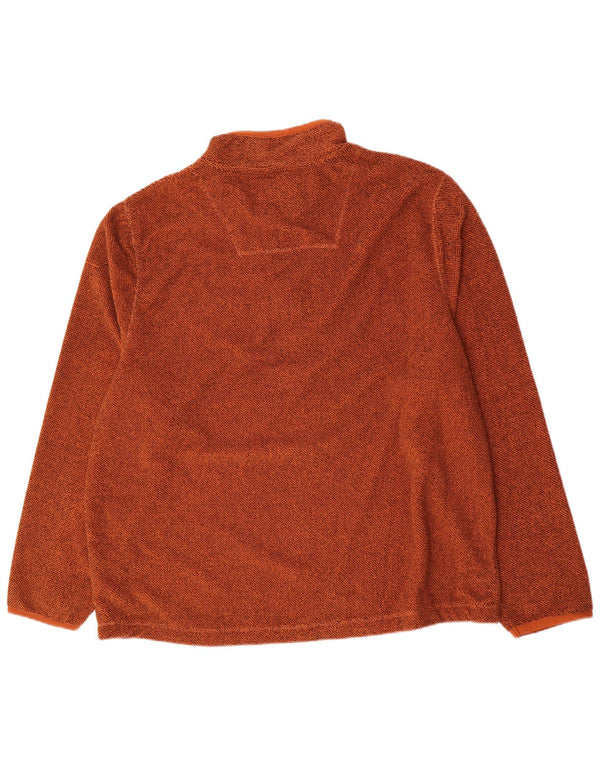 Weird Fish Masculino Zip Neck Fleece Jumper 4XL Poliéster Marrom