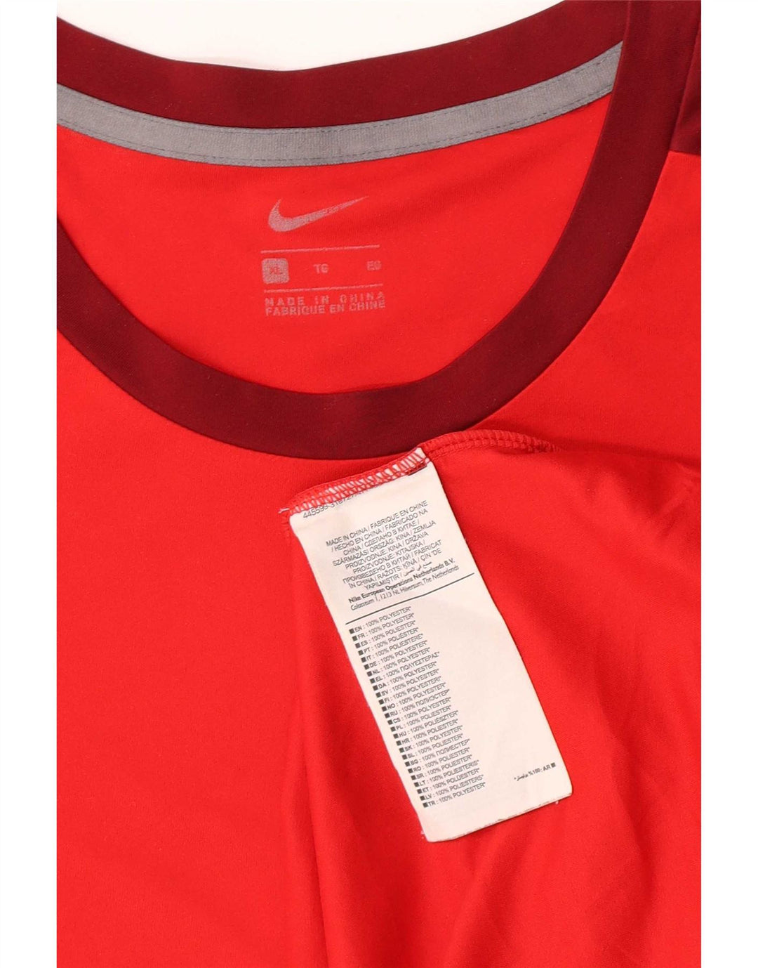 Camiseta masculina Nike Top XL vermelho colorblock poliéster