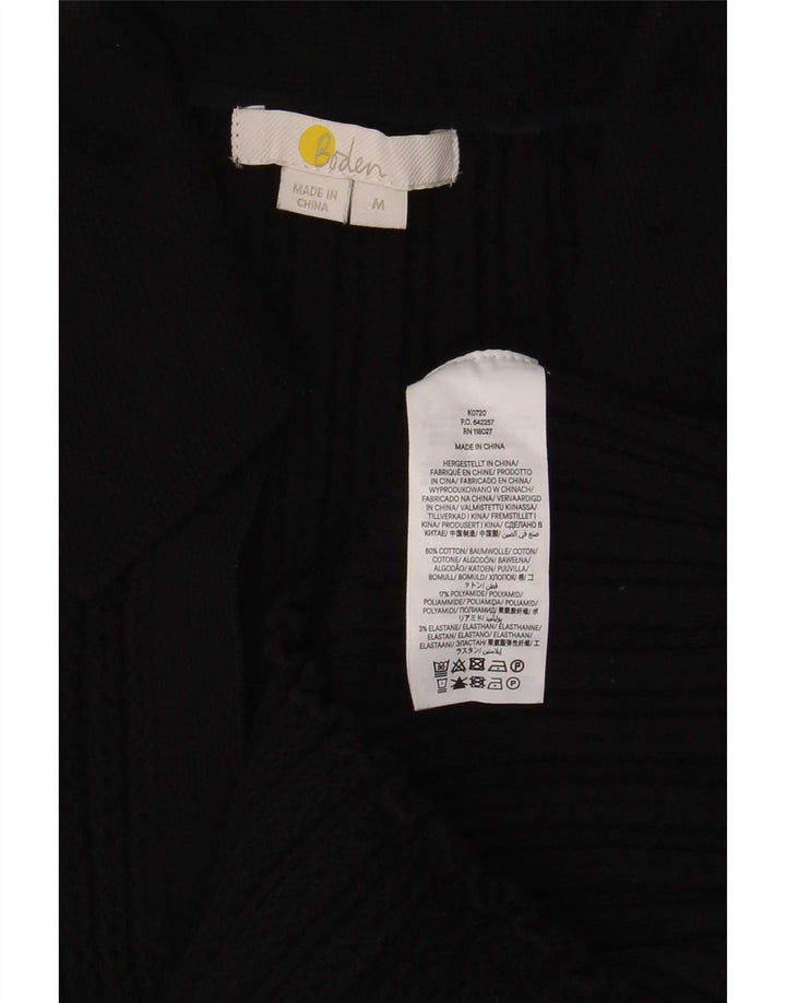 Camisa polo feminina Boden UK 12 algodão preto médio