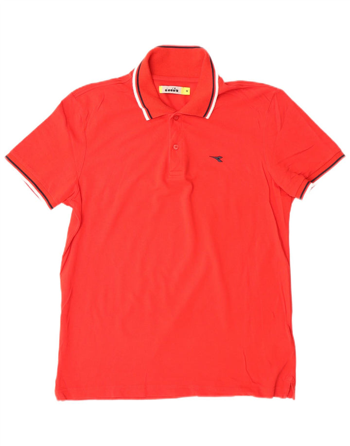 Camisa polo masculina DIADORA algodão vermelho médio
