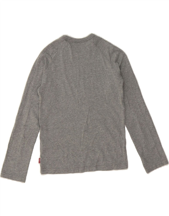 LEVI'S Boys Graphic Top Long Sleeve 9-10 Years Grey Cotton Vintage Levi's and Second-Hand Levi's from Messina Hembry 