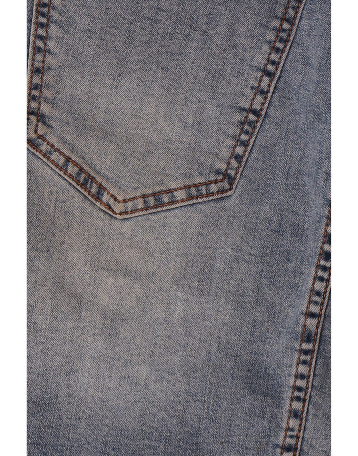 Saia jeans feminina Billabong W30 algodão azul médio