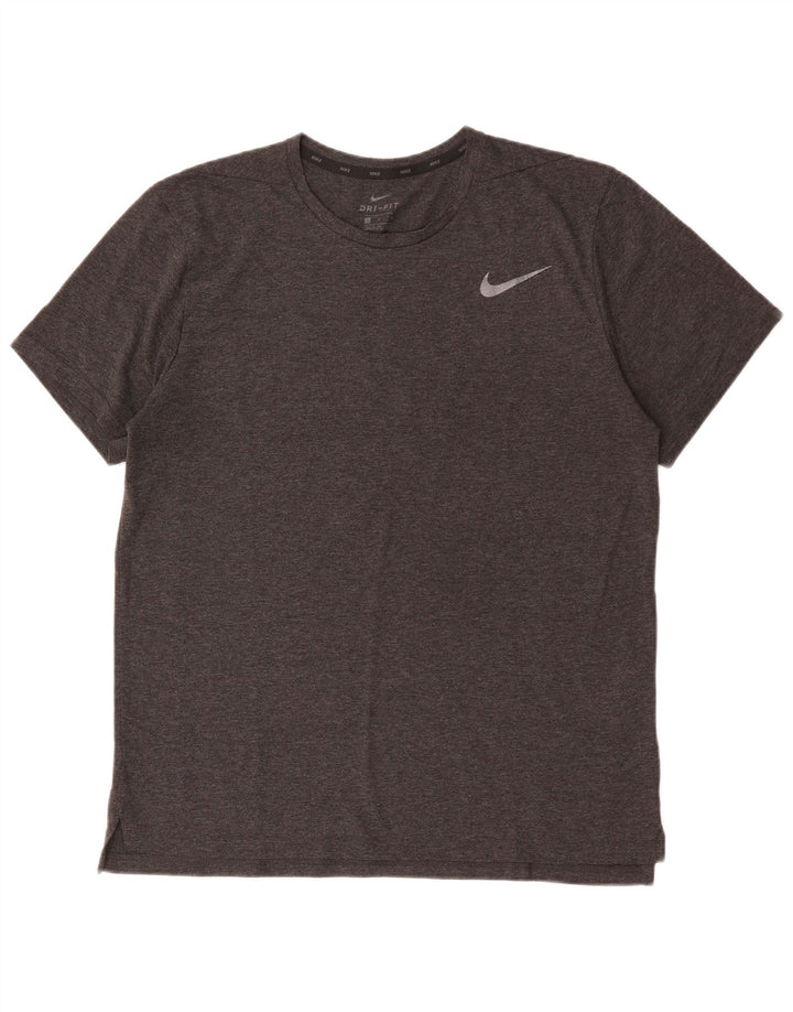 Camiseta Nike Masculina Dri Fit Top Grande Cinza Poliéster