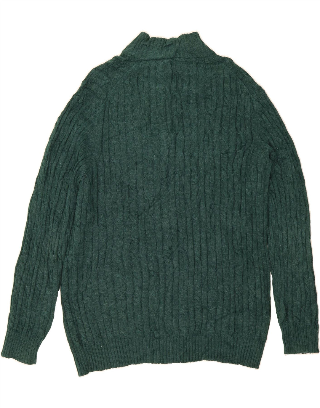 IZOD Mens Big & Tall Zip Neck Jumper Sweater XL Green Cotton Vintage Izod and Second-Hand Izod from Messina Hembry 