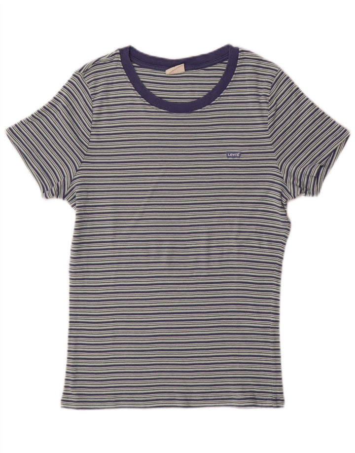 Camiseta feminina LEVI'S UK 14 grande listrada azul
