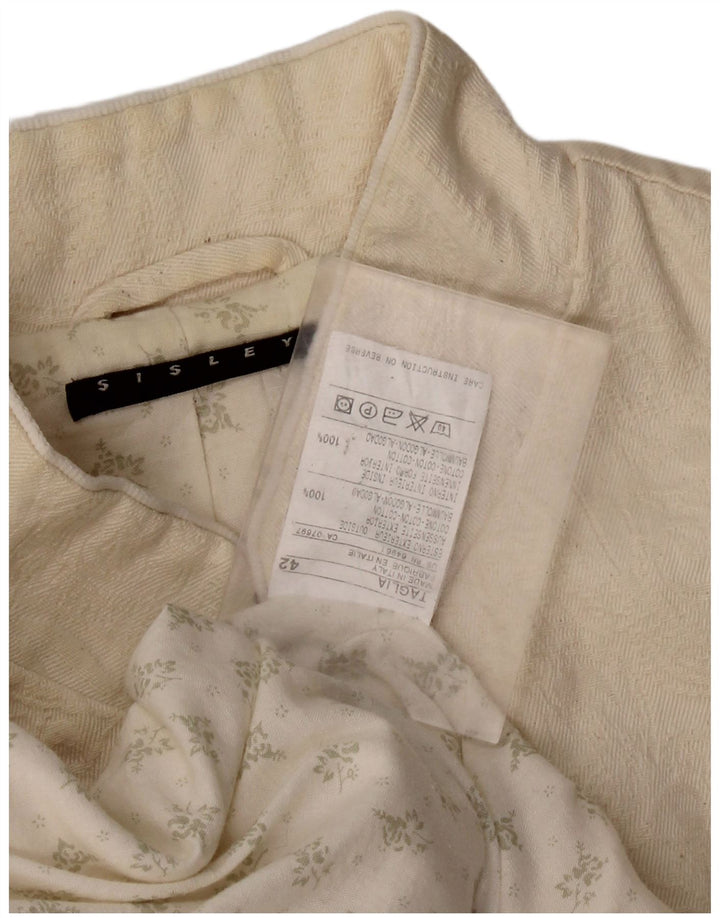 Sobretudo feminino SISLEY IT 42 médio algodão branco