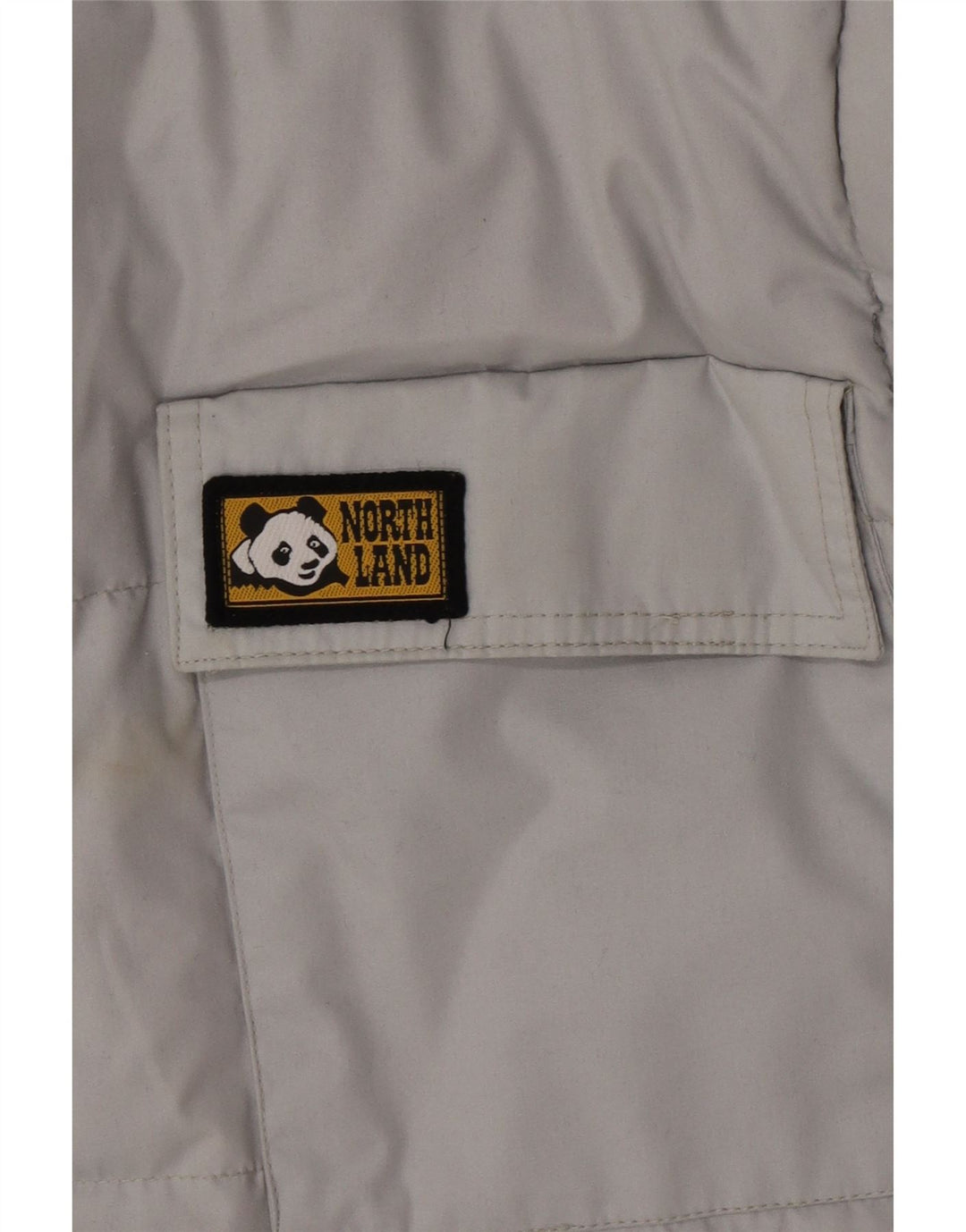 Jaqueta acolchoada reversível masculina North Land UK 40 grande poliéster cinza