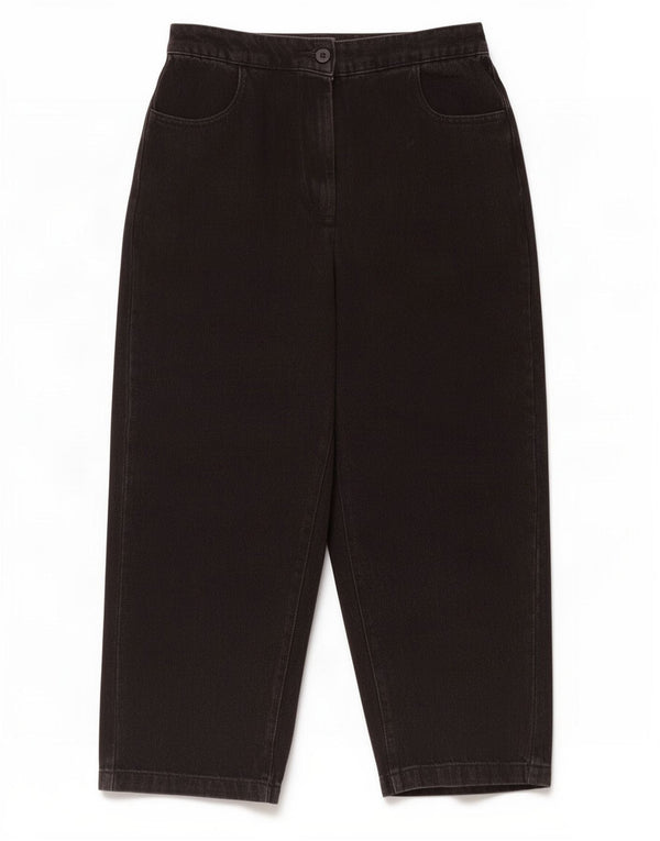 Calça jeans feminina Zara cropped pequena W26 L24 algodão preto