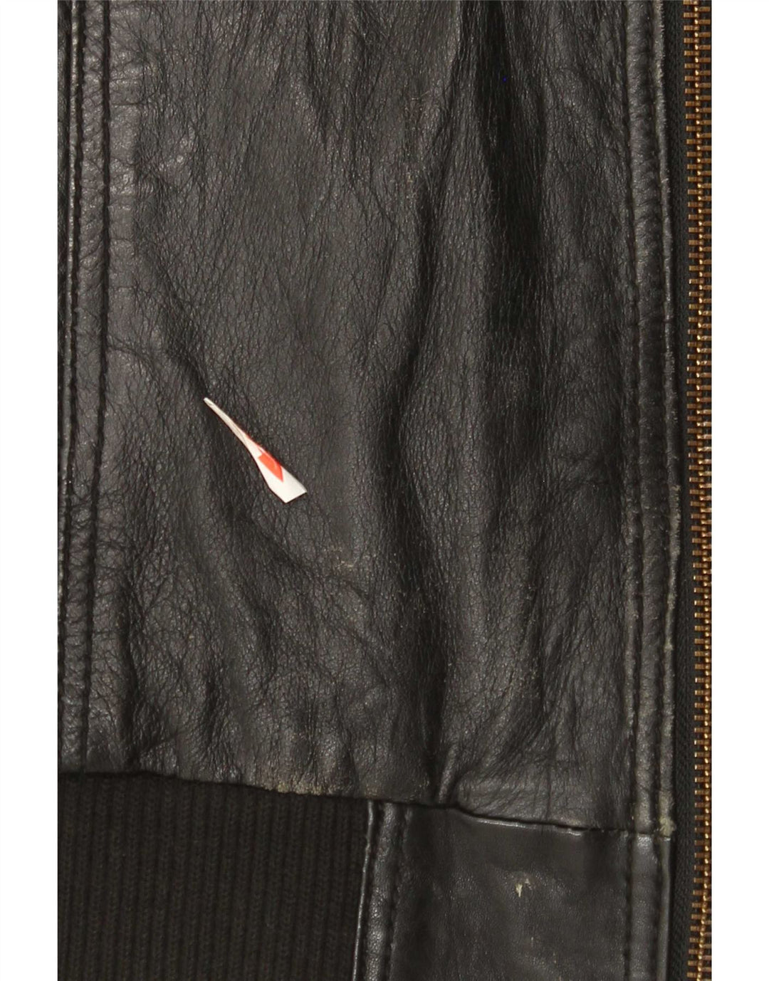 Jaqueta de couro militar masculina de banco UK 38 médio preto