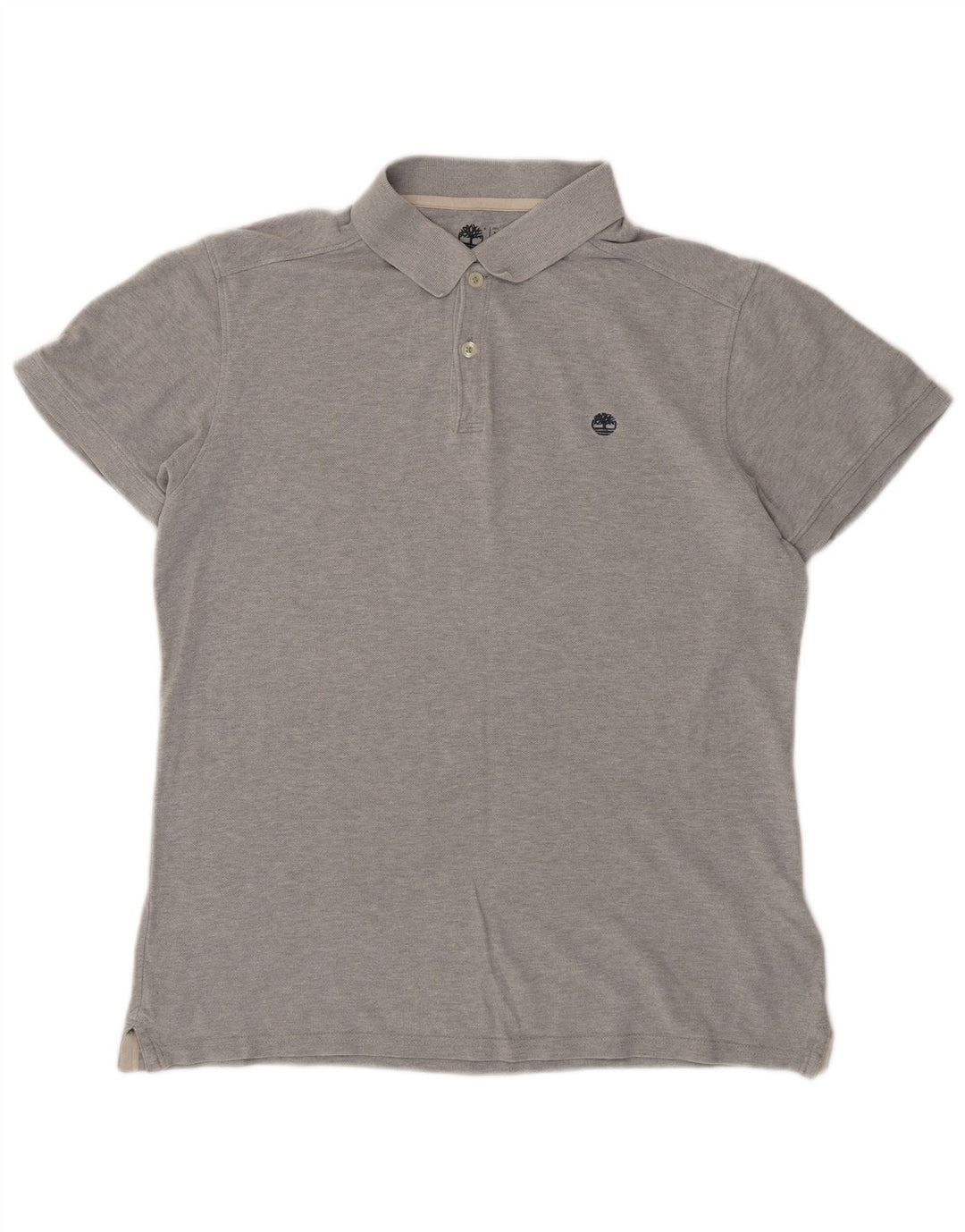 Camisa polo masculina TIMBERLAND Slim Fit algodão cinza médio