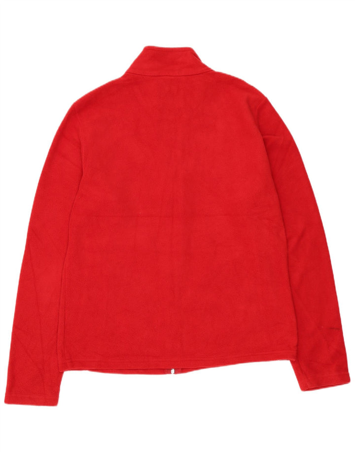 Jaqueta de lã feminina Marks & Spencer Reino Unido 12 poliéster vermelho médio