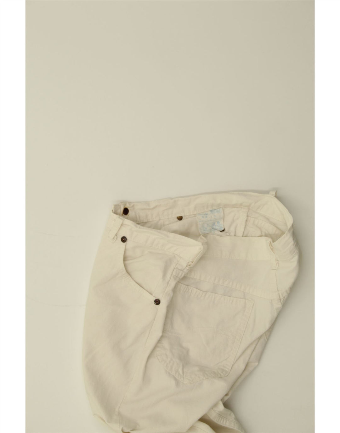 RIFLE Womens Straight Casual Trousers W29 L29 Beige Cotton Vintage Rifle and Second-Hand Rifle from Messina Hembry 
