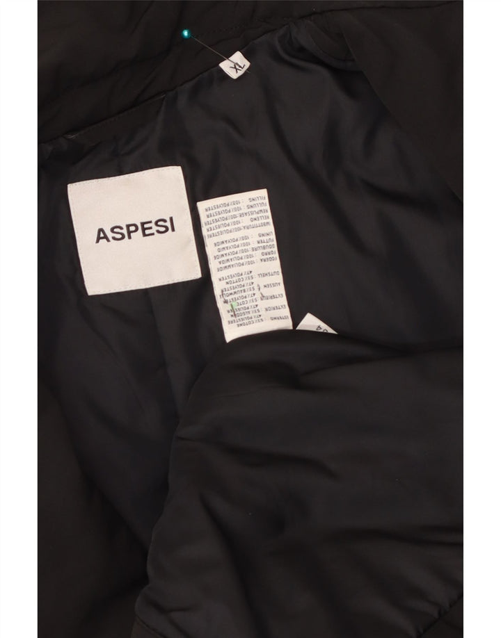 Sobretudo feminino Aspesi UK 18 XL algodão preto