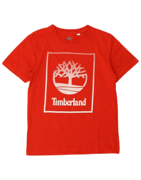 Camiseta Timberland Boys Regular Graphic 13-14 anos algodão vermelho