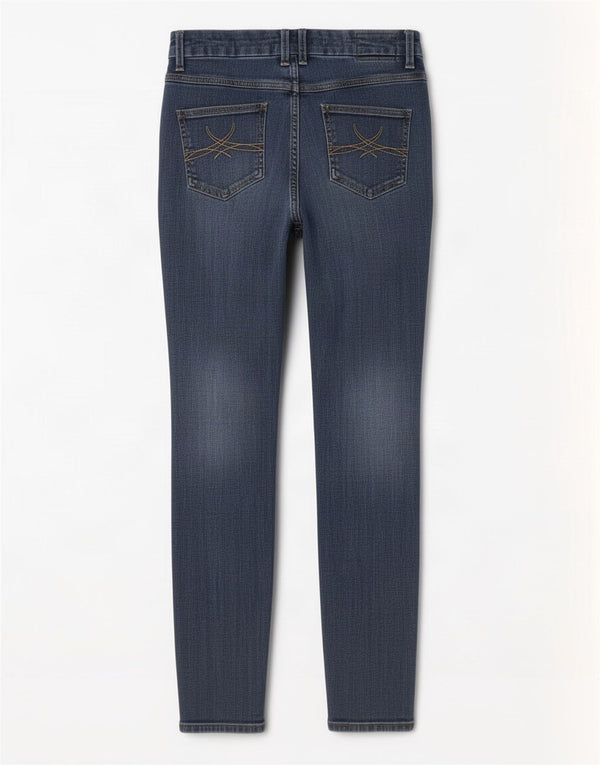 Zara Womens Skinny Jeans UK 10 Pequeno W26 L27 Azul Algodão