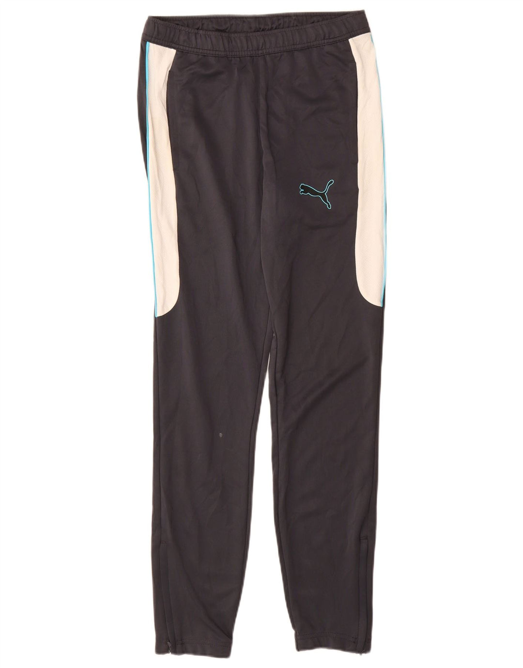 Calça de treino masculina PUMA pequena preta colorblock poliéster