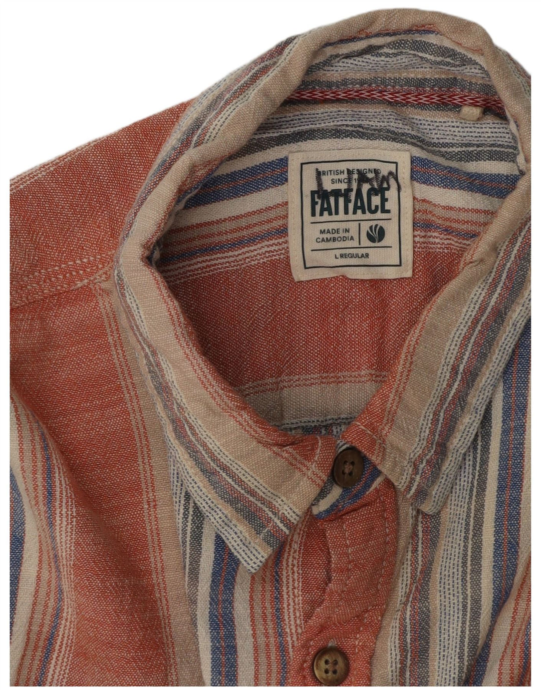 FAT FACE Boys Regular Fit Camisa 13-14 Anos Grande Multicolorido