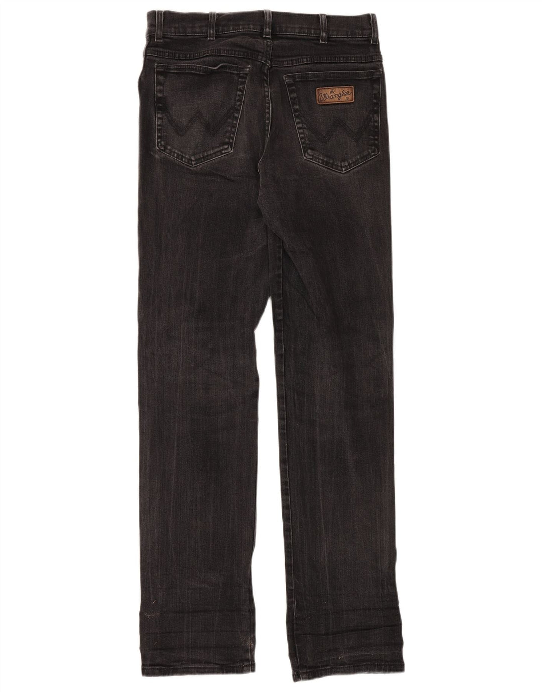 Wrangler Mens Straight Jeans W33 L36 Algodão Preto
