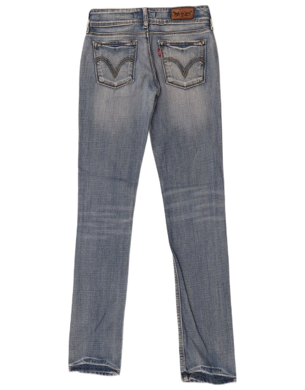 Calça jeans feminina Levi's 571 cintura baixa slim W26 L34 azul