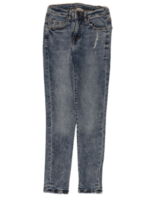 Zara Boys Jeans skinny desgastados 9-10 anos W24 L26 Azul