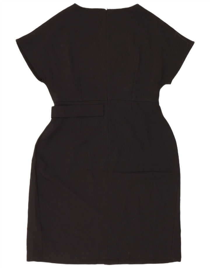 Vestido feminino Oasis com bainha UK 16 grande poliéster preto