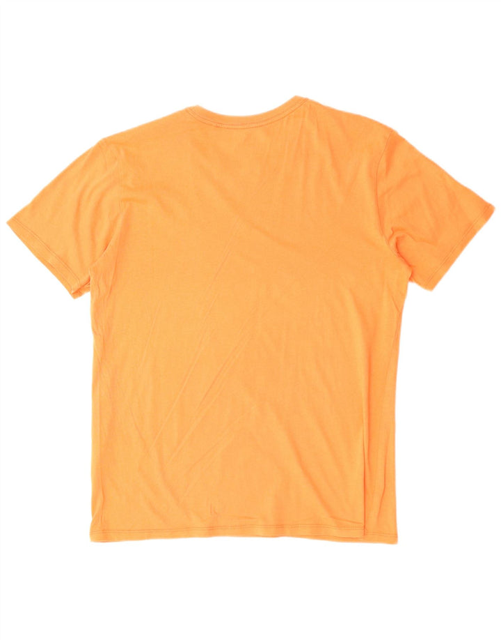 Nike Mens Camiseta Top Médio Algodão Laranja