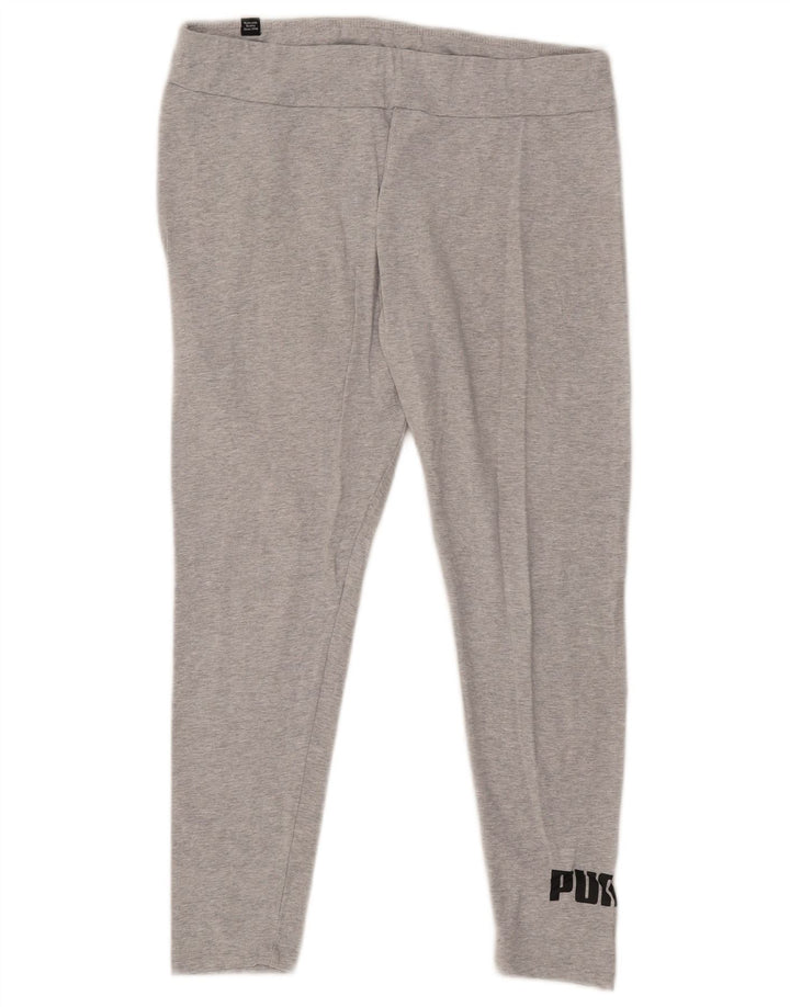 Leggings Puma Feminino UK 14 Grande Cinza Salpicado