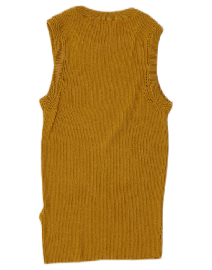 Colete feminino Marks & Spencer Top UK 10 viscose amarela pequena