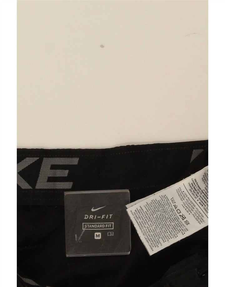 Shorts esportivos masculinos Nike Dri Fit Standard médio preto colorblock poliéster