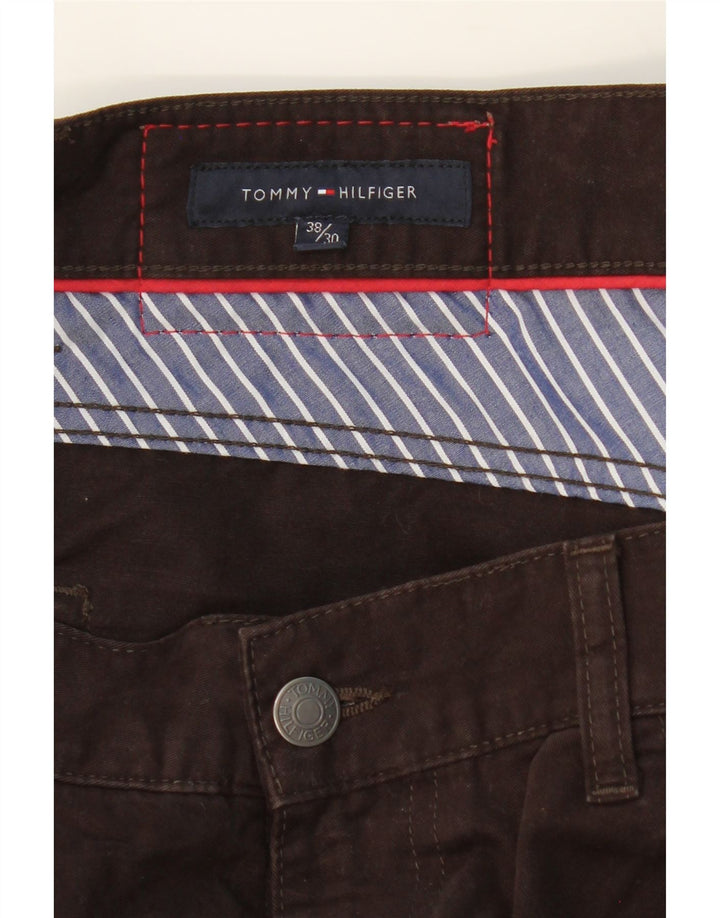TOMMY HILFIGER Mens Straight Casual Trousers  W38 L30 Brown Cotton Vintage Tommy Hilfiger and Second-Hand Tommy Hilfiger from Messina Hembry 