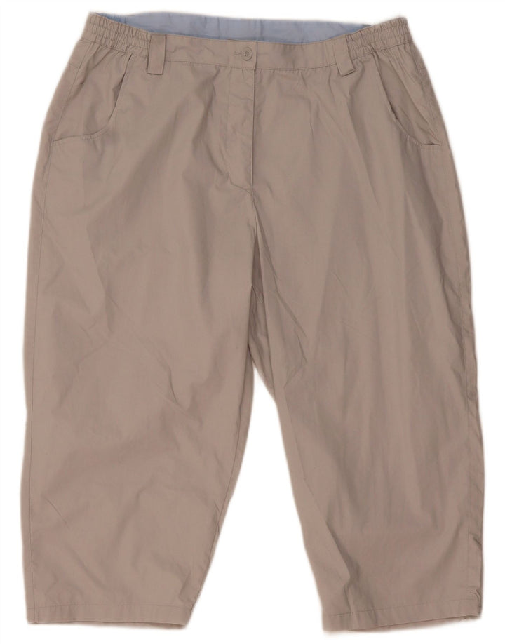 Bermuda feminina Mountain Warehouse UK 16 grande poliéster bege W34