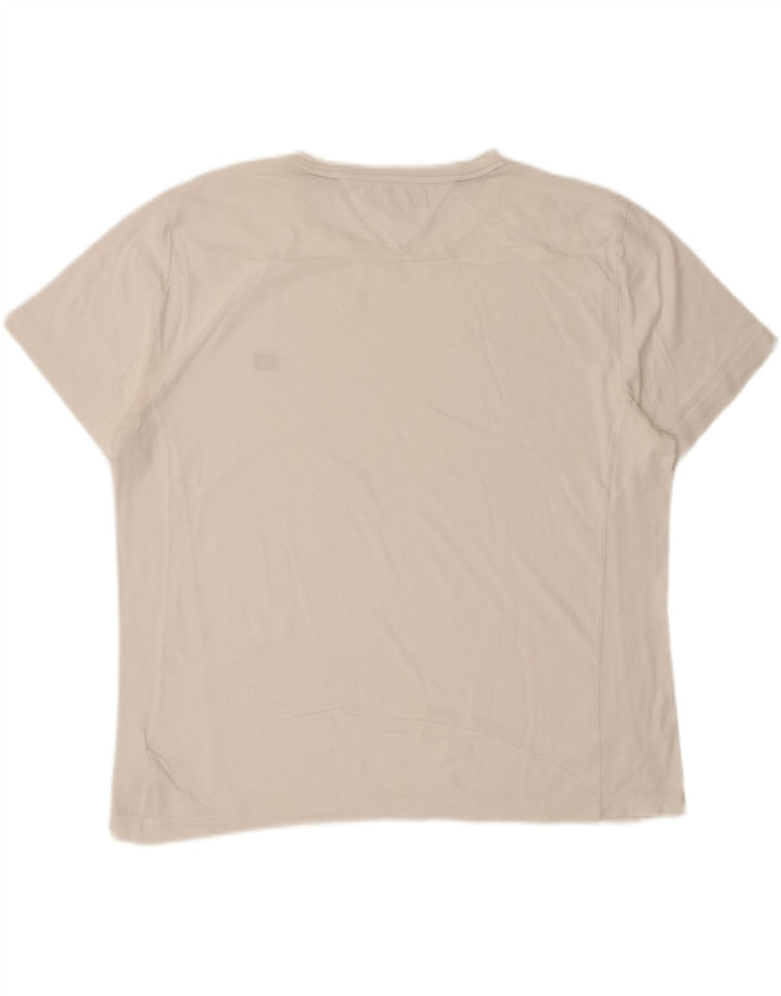 TOMMY HILFIGER Mens T-Shirt Top XL White Cotton Vintage Tommy Hilfiger and Second-Hand Tommy Hilfiger from Messina Hembry 