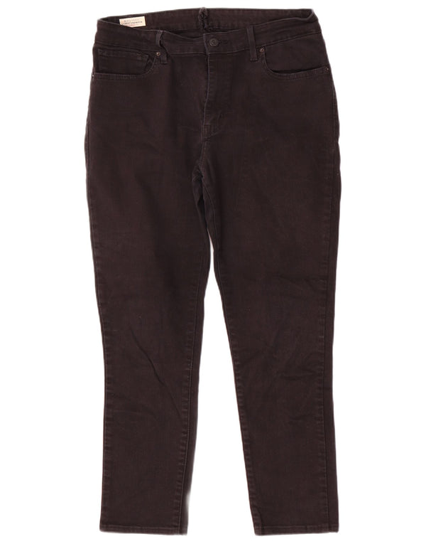 Calça jeans feminina Levi's Slim W32 L26 algodão preto