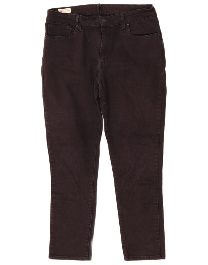 Calça jeans feminina Levi's Slim W32 L26 algodão preto
