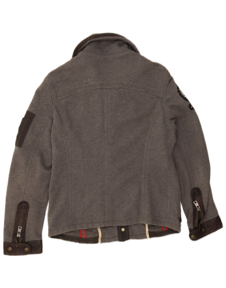 Jaqueta utilitária feminina Aeronautica Militare IT 44 cinza médio colorblock