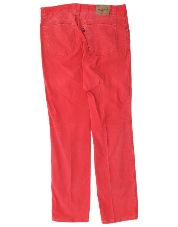 Calça casual reta masculina Jeckerson W36 L33 algodão vermelho