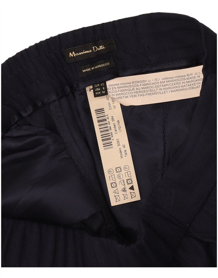Calça Chino Reta Feminina Massimo Dutti EU 40 Médio W30 L29 Azul Marinho