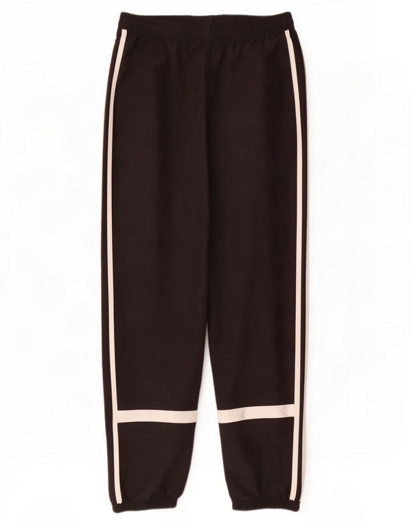 Adidas masculino gráfico calças de treino joggers grande poliéster preto