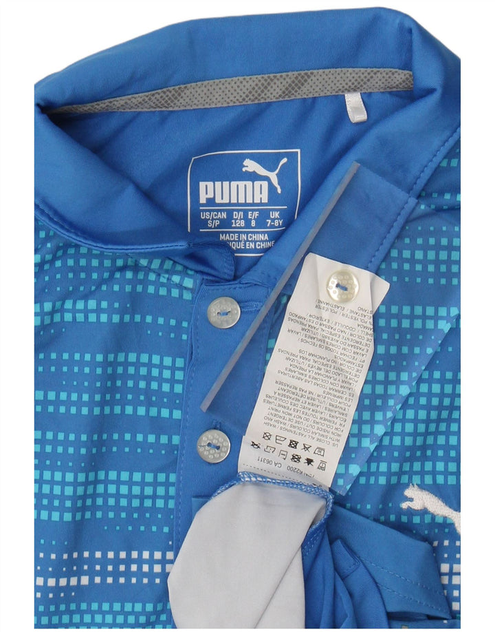 Polo PUMA Menino 7-8 Anos Poliéster Geométrico Azul