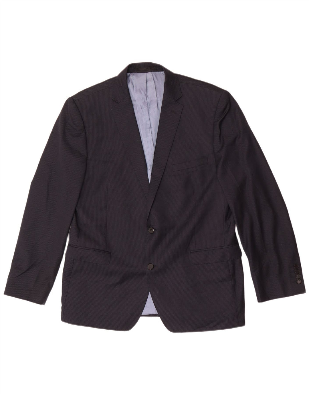 Jaqueta blazer masculina de 2 botões French Connection Reino Unido 44 2XL lã azul marinho
