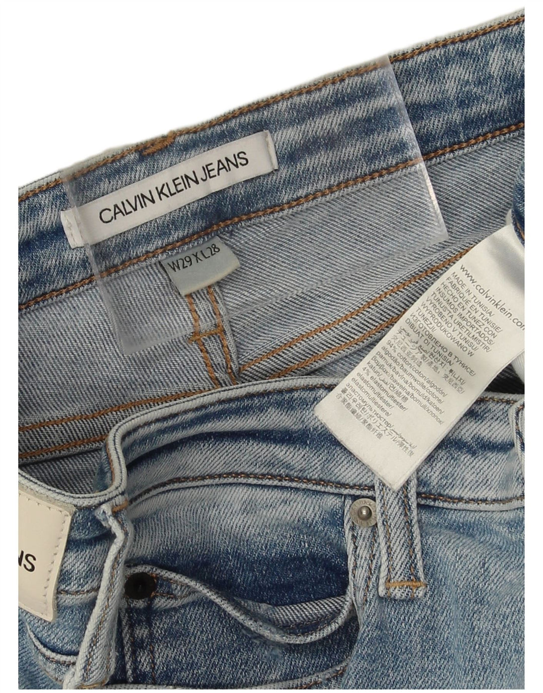 Calça jeans feminina CALVIN KLEIN W29 L28 azul algodão