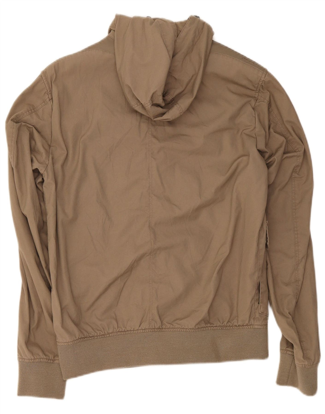 Jaqueta utilitária masculina Geox com capuz UK 36 algodão bege pequeno