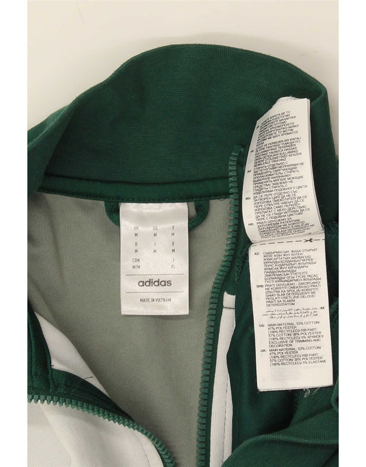 Jaqueta Adidas Mens Treino Top Verde Médio Algodão Colorblock