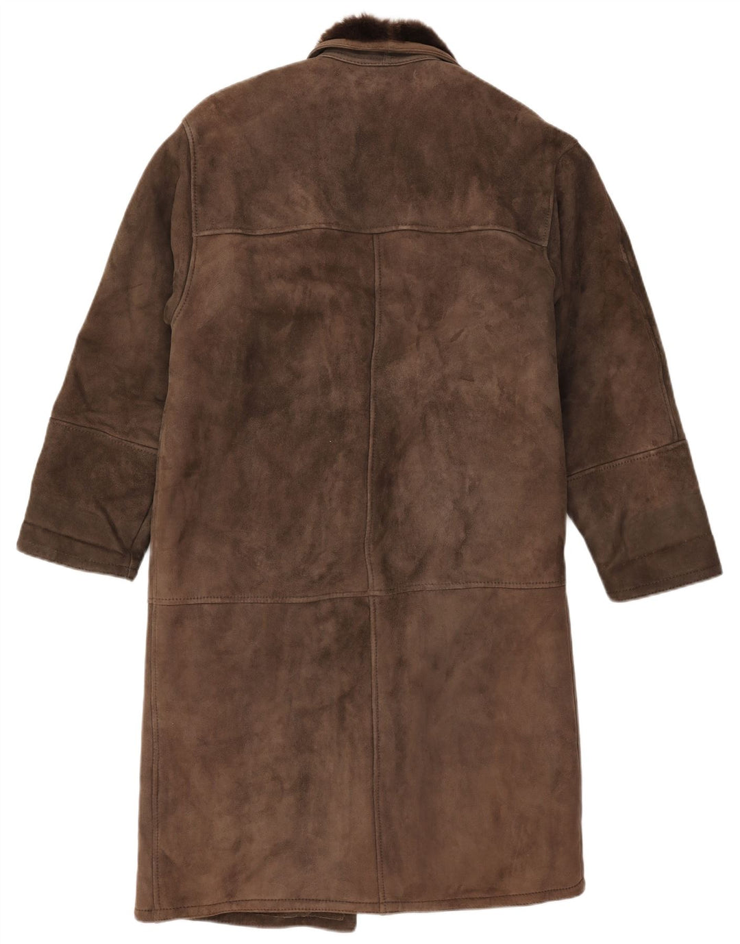 Casaco feminino vintage de shearling IT 42 Shearling cinza médio