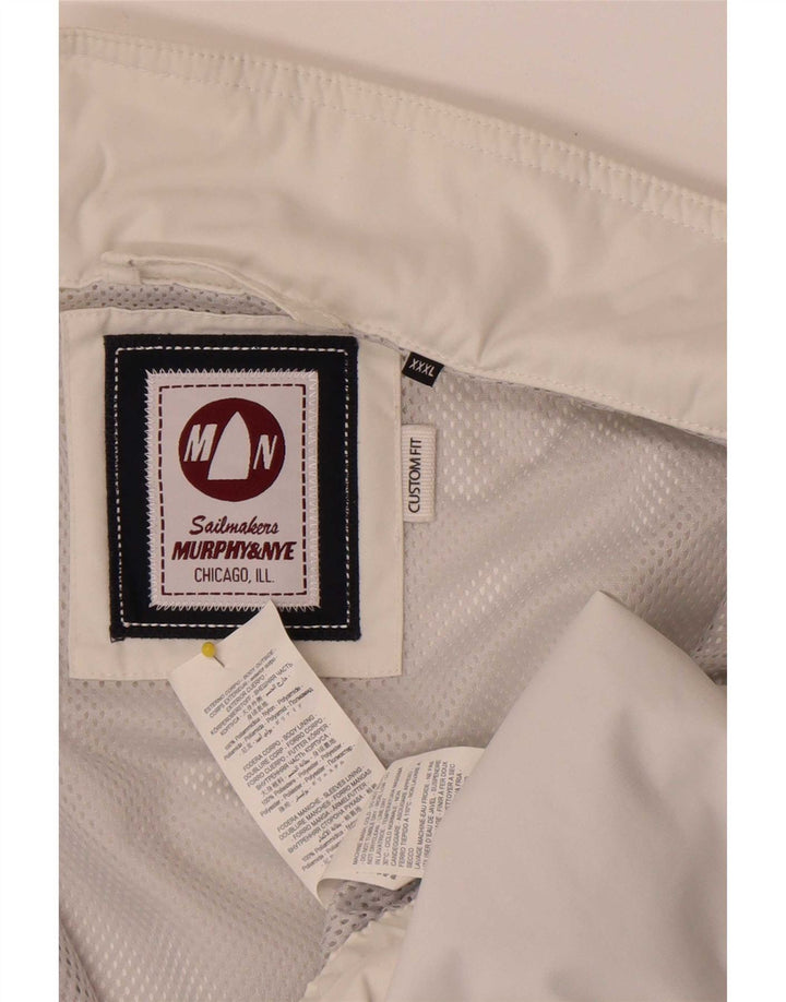 Murphy & Nye Mens Bomber Jacket UK 44 3XL Poliamida Branca