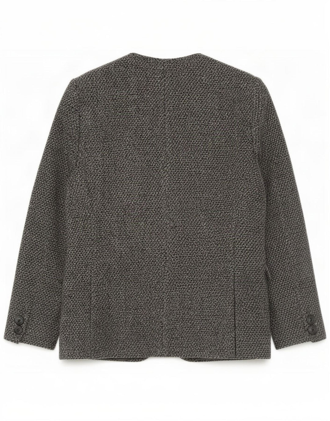 Jaqueta blazer feminina vintage de 3 botões Reino Unido 14 Lã cinza grande