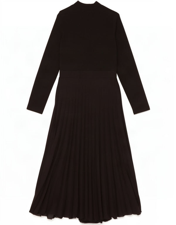 Vestido maxi feminino de manga comprida Zara Reino Unido 14 grande preto elastano
